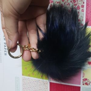 Michael Kors pom pom charm keyring.